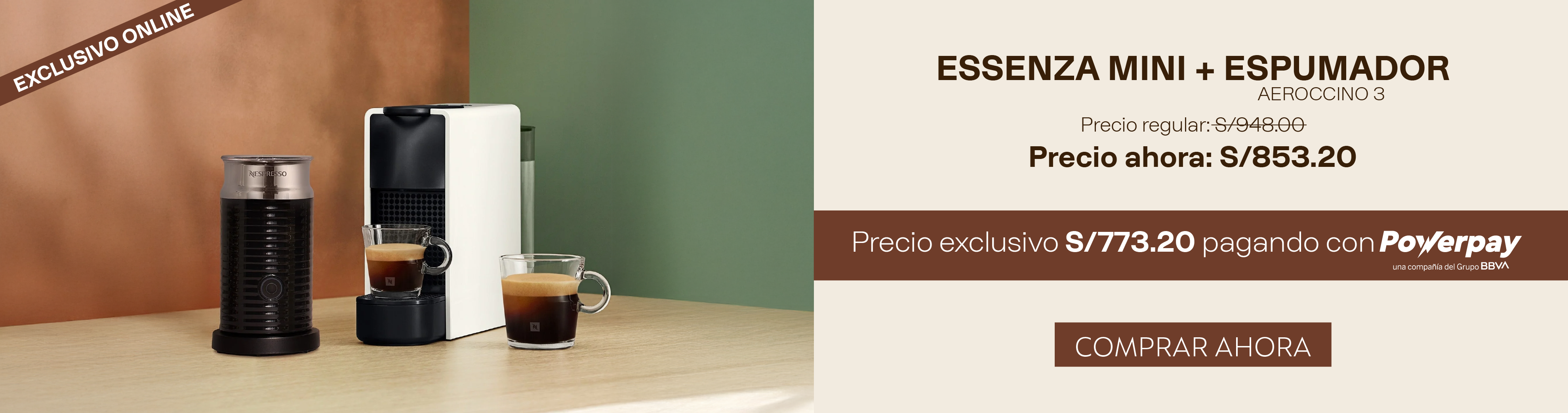 Descuento 10% OFF en Essenza Mini + Espumador Aeroccino 3